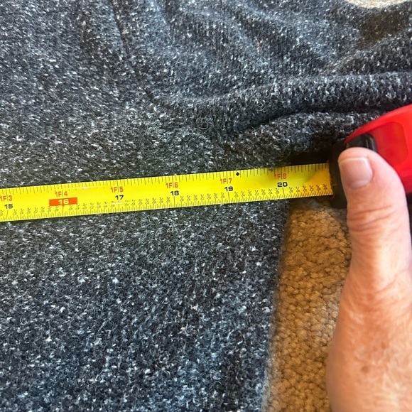 Jones New York Charcoal Gray Cardigan Women’s Sz M Large Button Cotton Wool - Picture 5 of 6